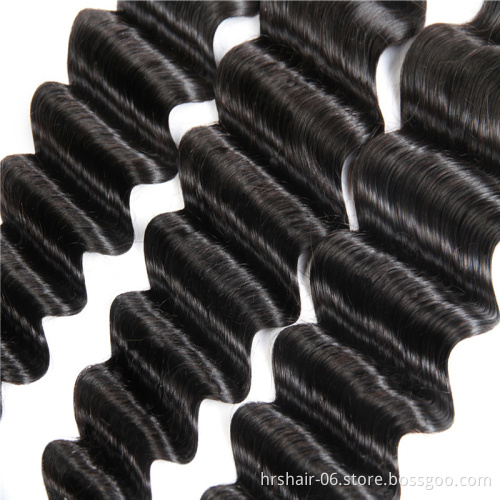 wholesale price wig cuticle aligned  Malaysian  human hair natural black loose deep wave 10A bundles